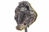 Amethyst Geode on Metal Stand - Uruguay #104575-3